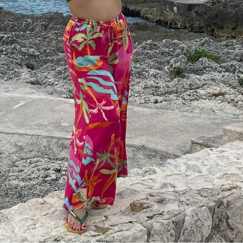C&C California Pink and Red Swim Coverup